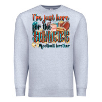 Heather Grey i'm just here for the snacks #american football br Premium Sweatshirt - Zillion Design Studio