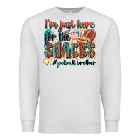 Oatmeal Heather i'm just here for the snacks #american football br Premium Sweatshirt - Zillion Design Studio