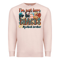 Pale Pink i'm just here for the snacks #american football br Premium Sweatshirt - Zillion Design Studio