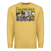 Antique Gold i'm just here for the snacks volleyball Premium Sweatshirt - Zillion Design Studio