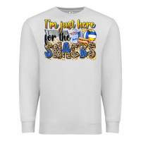 Dove Grey i'm just here for the snacks volleyball Premium Sweatshirt - Zillion Design Studio
