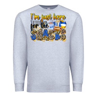 Heather Grey i'm just here for the snacks volleyball Premium Sweatshirt - Zillion Design Studio
