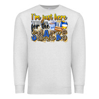 Oatmeal Heather i'm just here for the snacks volleyball Premium Sweatshirt - Zillion Design Studio