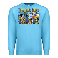 Ocean Blue i'm just here for the snacks volleyball Premium Sweatshirt - Zillion Design Studio