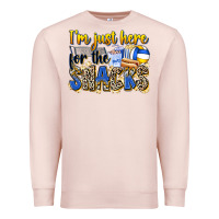 Pale Pink i'm just here for the snacks volleyball Premium Sweatshirt - Zillion Design Studio