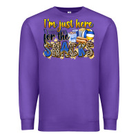 Purple i'm just here for the snacks volleyball Premium Sweatshirt - Zillion Design Studio
