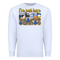 White i'm just here for the snacks volleyball Premium Sweatshirt - Zillion Design Studio