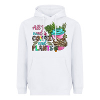 White all i need is coffee and plants Heavyweight Hoodie - texasbilliewilder