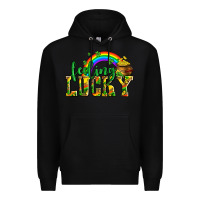 Black feeling lucky with coins Premium Hoodie - AdoDesignShop