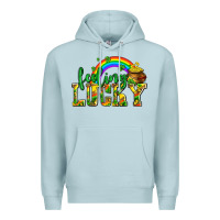 Blue Mist feeling lucky with coins Premium Hoodie - AdoDesignShop