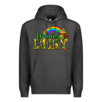 Charcoal Heather feeling lucky with coins Premium Hoodie - AdoDesignShop