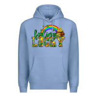 Colony Blue feeling lucky with coins Premium Hoodie - AdoDesignShop