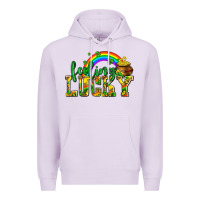 Lilac feeling lucky with coins Premium Hoodie - AdoDesignShop