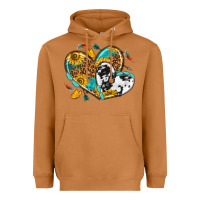 Meerkat cowhide leopard hearts Heavyweight Hoodie - texasbilliewilder