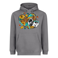 Storm cowhide leopard hearts Heavyweight Hoodie - texasbilliewilder