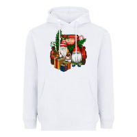 White Christmas Truck And Gnome Heavyweight Hoodie - RanaPortraitStore