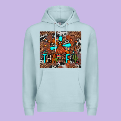Thankful Turkey Png Premium Hoodie Designed By Jahusdesignshop