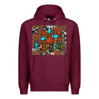Burgundy thankful turkey png Premium Hoodie - JahusDesignShop