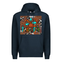 Navy thankful turkey png Premium Hoodie - JahusDesignShop
