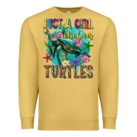 Antique Gold just a girl who loves turtles Premium Sweatshirt - texasbilliewilder
