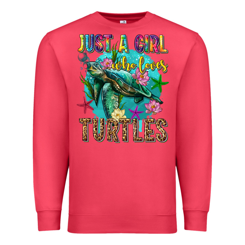 Just A Girl Who Loves Turtles Premium Sweatshirt by texasbilliewilder | Teevron