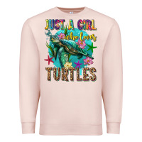 Pale Pink just a girl who loves turtles Premium Sweatshirt - texasbilliewilder