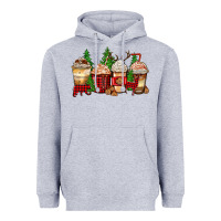 Heather Grey lumberjack coffee cups Heavyweight Hoodie - Zillion Design Studio