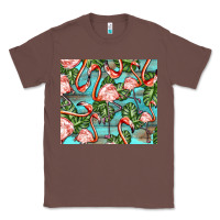 Chestnut flamingos with leaves Classic Tee - BarkalooDesign