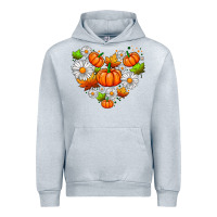 Heather Grey pumpkin and daisies Urban Hoodie - AdoDesignShop