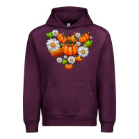 Mauve Wine pumpkin and daisies Urban Hoodie - AdoDesignShop