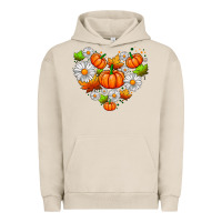 Pigment French Oak pumpkin and daisies Urban Hoodie - AdoDesignShop