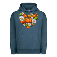 Pigment Midnight Navy pumpkin and daisies Urban Hoodie - AdoDesignShop