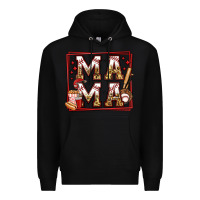 Black baseball mama Premium Hoodie - Jasminsmagicworld