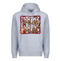Heather Grey baseball mama Premium Hoodie - Jasminsmagicworld