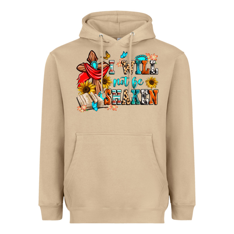 I Will Not Be Shaken Heavyweight Hoodie by Zillion Design Studio | Teevron