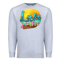 Heather Grey lake junkie Premium Sweatshirt - texasbilliewilder