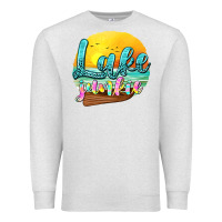 Oatmeal Heather lake junkie Premium Sweatshirt - texasbilliewilder