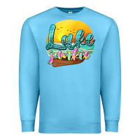 Ocean Blue lake junkie Premium Sweatshirt - texasbilliewilder