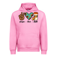 Fuchsia Pink peace love fall Urban Hoodie - JahusDesignShop