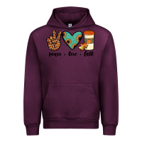 Mauve Wine peace love fall Urban Hoodie - JahusDesignShop