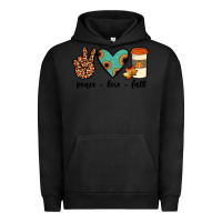 Pigment Black peace love fall Urban Hoodie - JahusDesignShop
