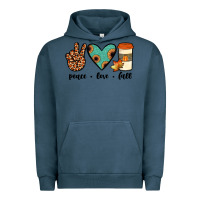 Pigment Midnight Navy peace love fall Urban Hoodie - JahusDesignShop