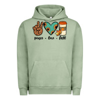 Pigment Oil Green peace love fall Urban Hoodie - JahusDesignShop