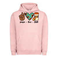 Pigment Salmon peace love fall Urban Hoodie - JahusDesignShop