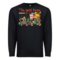 Black i'm just here for the snacks softball Premium Sweatshirt - Zillion Design Studio