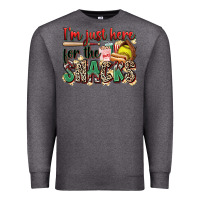 Charcoal Heather i'm just here for the snacks softball Premium Sweatshirt - Zillion Design Studio