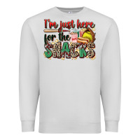Dove Grey i'm just here for the snacks softball Premium Sweatshirt - Zillion Design Studio