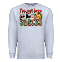 Heather Grey i'm just here for the snacks softball Premium Sweatshirt - Zillion Design Studio