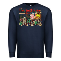 Navy i'm just here for the snacks softball Premium Sweatshirt - Zillion Design Studio