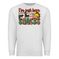 Oatmeal Heather i'm just here for the snacks softball Premium Sweatshirt - Zillion Design Studio